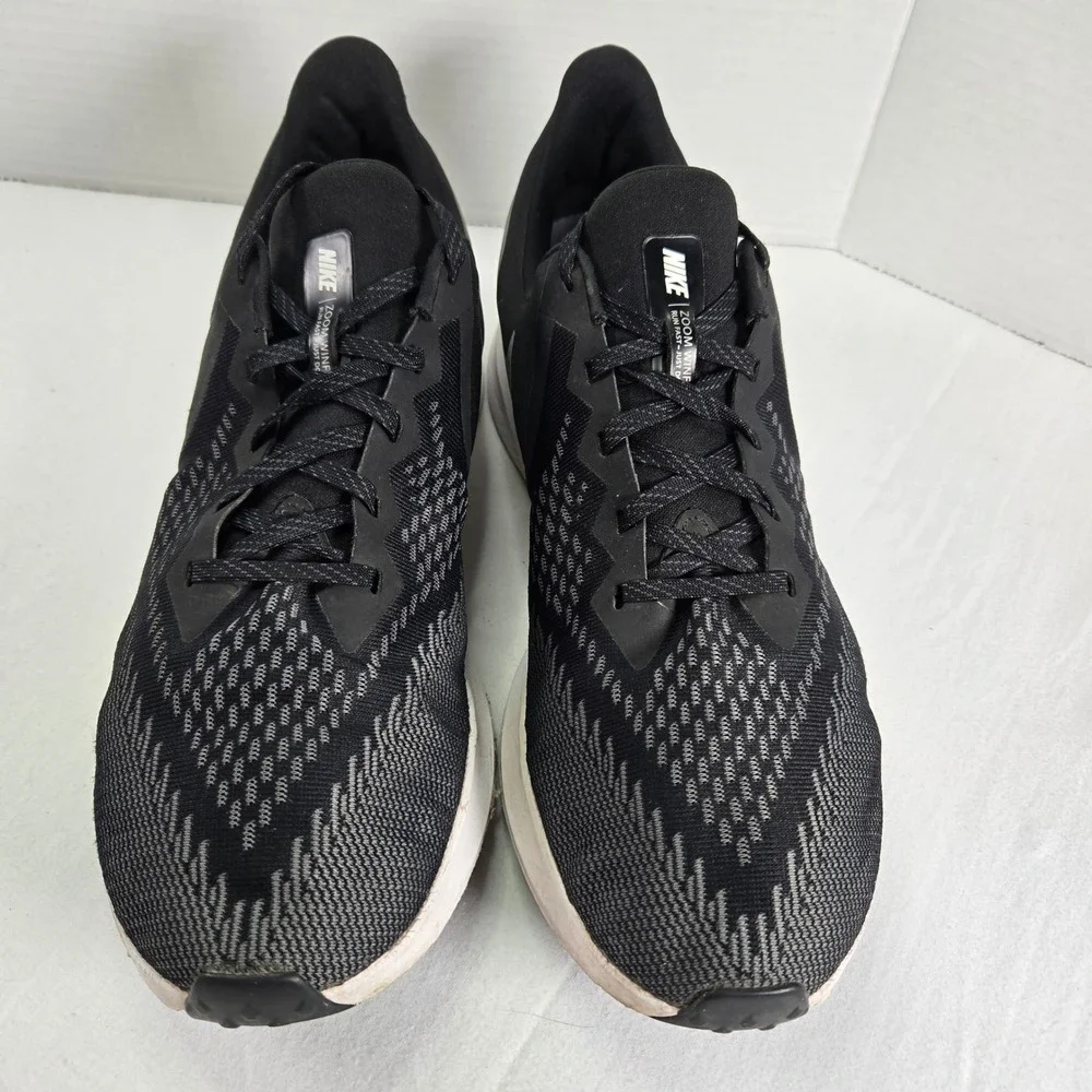 Nike Zoom Winflo Running Shoes Mens Size 13 AQ7497-001 Black White‎ Athletic